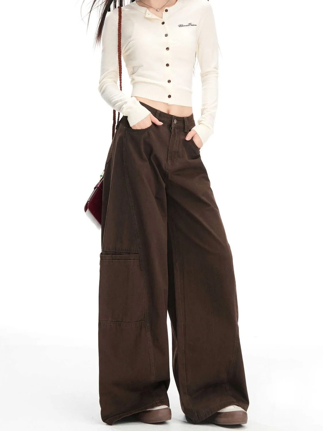 

Широкие брюки Зеленые женские летние ультратонкие перфорированные технические одежды для улицы с эластичной резинкой на талии и поясом Легкие бегуны Спандекс Воздушно-шик