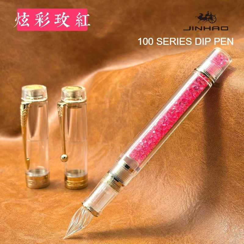 jinhao-100-penna-in-vetro-2026-edizione-limitata-artigianale-scrittura-fluida-punta-affilata-forniture-per-ufficio-scuola-arte-cancelleria