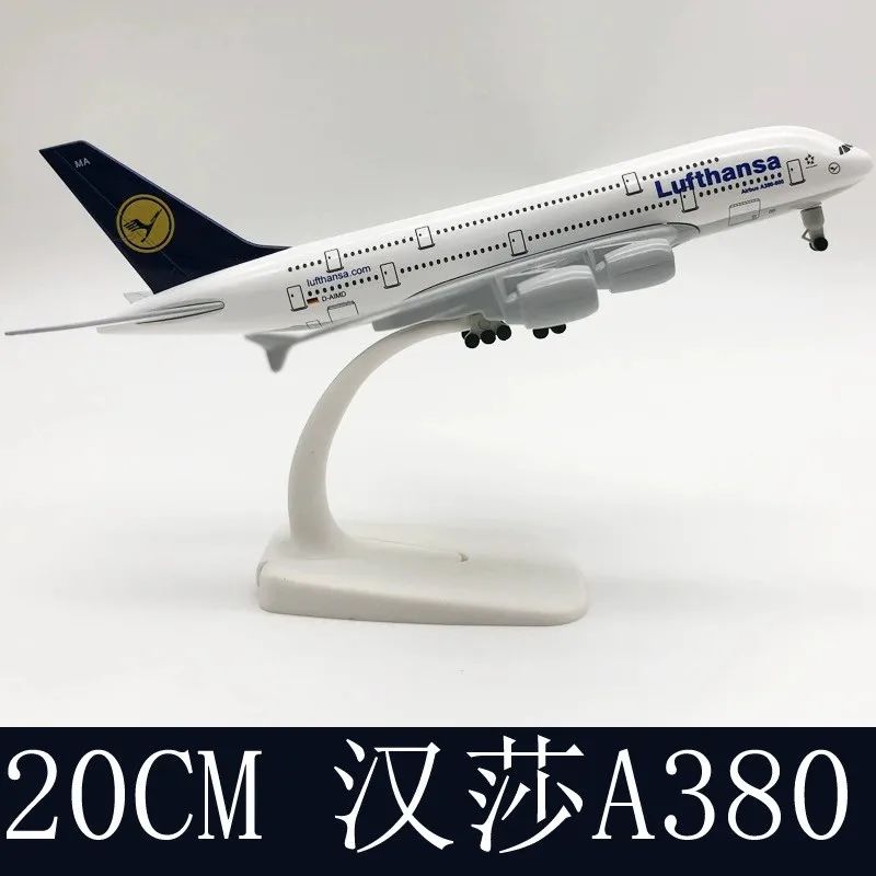 20CM 1:400 für A380 Lufthansa Airways Flugzeug Spielzeug Druckguss Legierung Flugzeug Modell Empfang Ornament Geeignet für Geschenk Geben