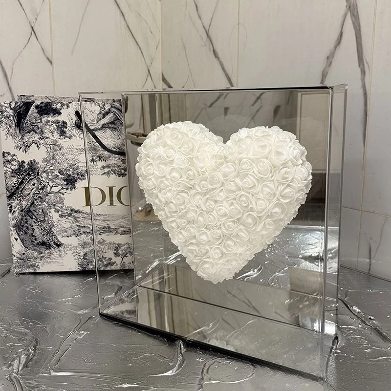 

Eternal Flower Mirror Angel Heart Love Acrylic Transparent Flower Heart 80 Birthday Gifts Confession Valentine's Day