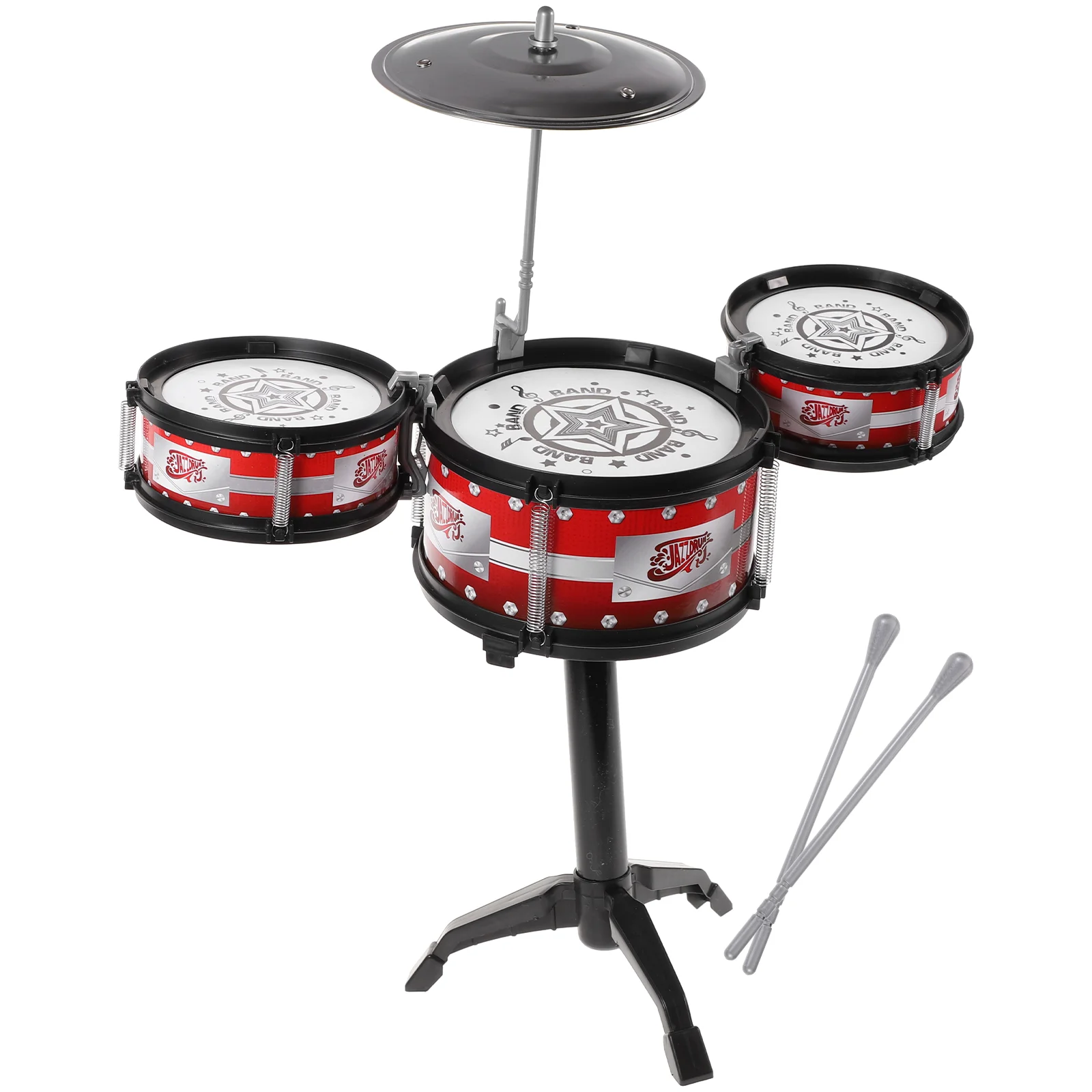 

1Pc Mini Percussion Set Drum Set for Kids Music Education for Childhood With 3 Drums(Red) Kids Drum Set