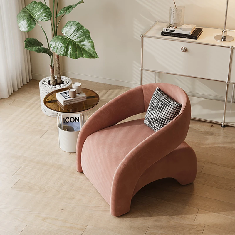 Design Back Rest Chairs Living Room Minimalist Nook Unique Hotel Reading Chair Nordic Armrests Poltrona Luxo Designer Furniture image 5