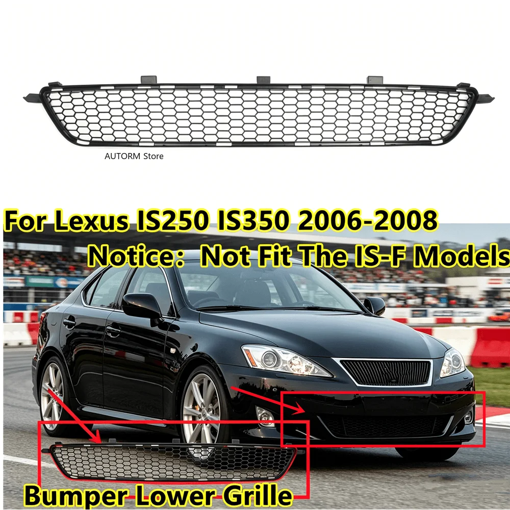 grille-inferieure-de-pare-chocs-avant-noire-en-nid-d'abeille-pour-lexus-is250-is350-base-2006-2007-2008-5311253010
