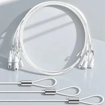 12pcs Nylon Rope 1 5M Loop Ends Hanging Cords Picture Frame Wire Curtains Clothesline Solution Decorative