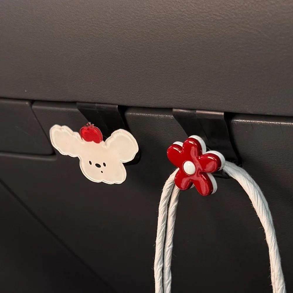 Cartoon Pattern Car Storage Hook Universal Large Load-Bearing Glove Box Hanger Hidden Car Organizer Clips