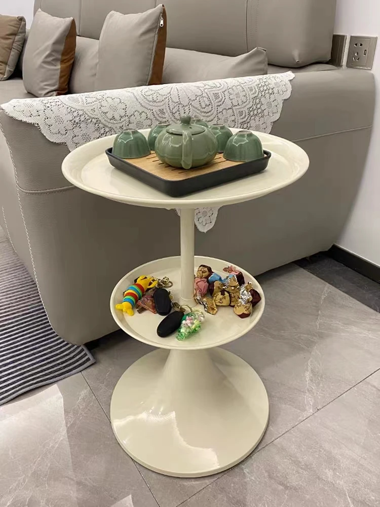 

Double Layered Coffee Table Nordic Living Room Small Round Table Sofa Side Table Home Furniture Modern Bedside Table Sedentary T