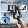 HQ2/HQ2SE 1 軸ハンドヘルドジンバル Selfie スティックスタビライザー Gopro スポーツカメラ携帯電話用取り外し可能な Bluetooth リモコン 3