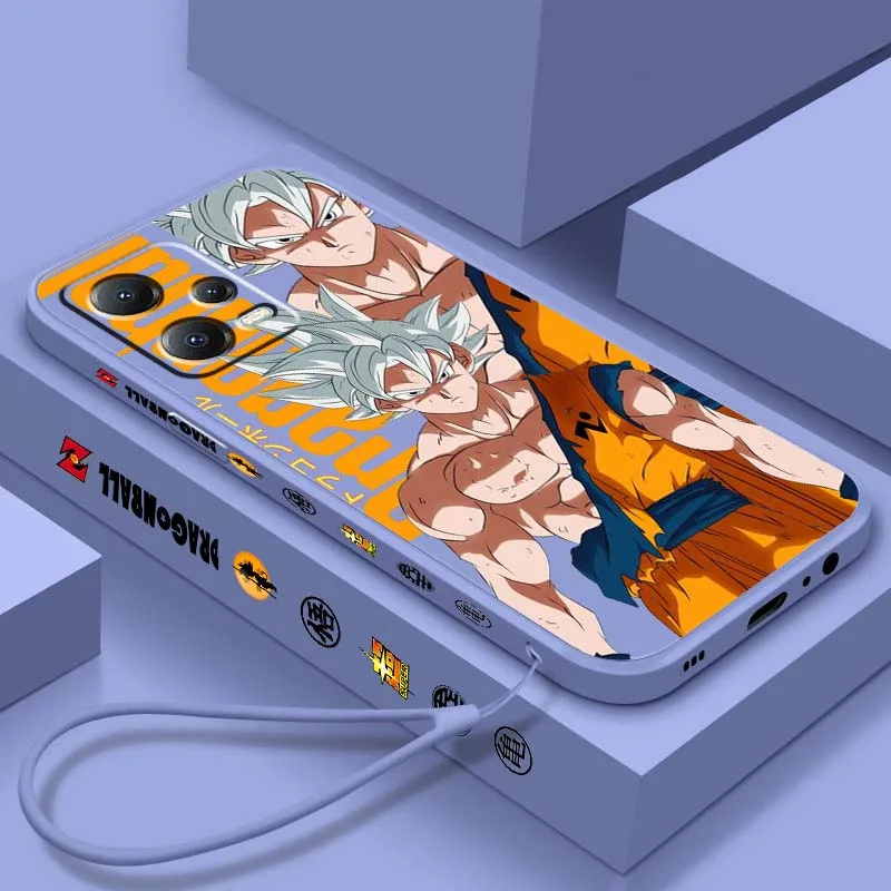 

Dragon Ball Goku Majin Buu Art Phone Case For Xiaomi Redmi Note 14 13 12 12S 11 11S Pro Plus 4G 5G Liquid Left Rope Soft Cover