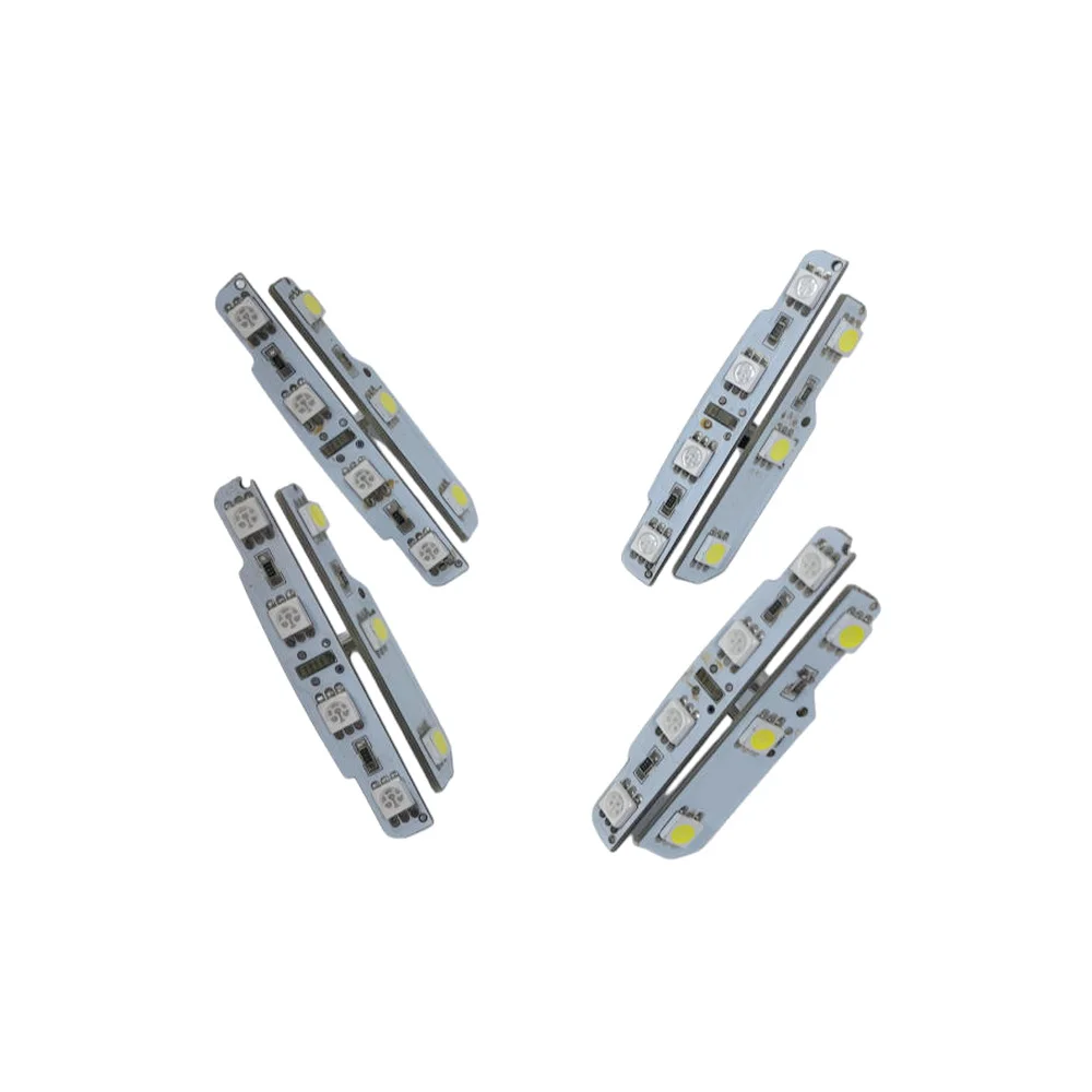 July King 4 pcs Car Door Lights compatible with Volkswagen and Skoda, Golf 6 Passat Jetta Sagitar etc, 3 White + 4 Red LEDs