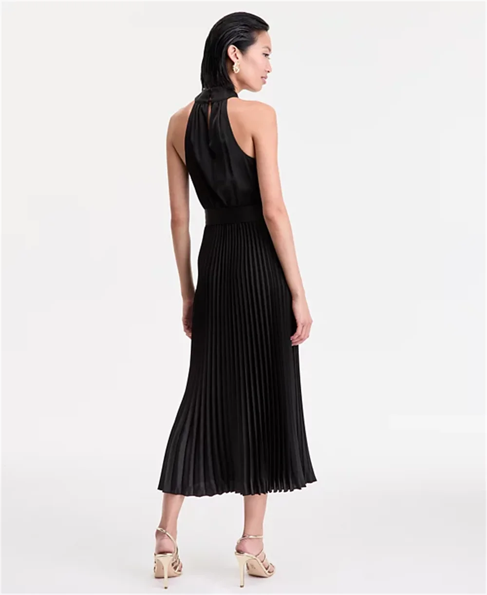 ชุดราตรีออกงานหรูหราแฟชั่นปี 2025 ชุดพรอม ชุดเดรสยาวแบบเป็นทางการ แขนกุด แต่งระบายที่เอว ชุดไปงานแต่งงาน ชุดแขกงานแต่งงาน สามารถสั่งตัดได้