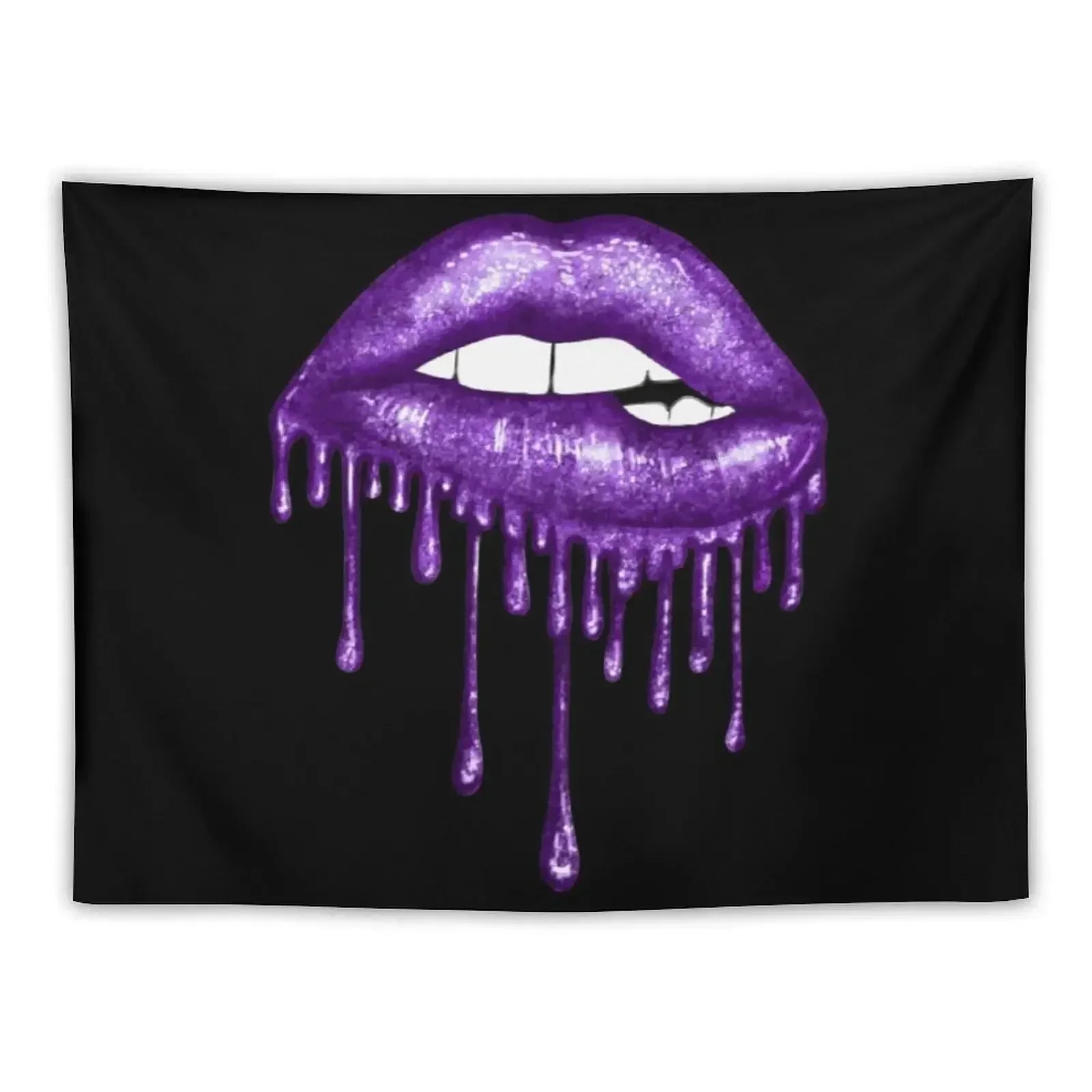 Drip Deep Purple Lips T-ShirtDrip Deep Purple Lips Tapestry Decoration For Home Tapestry