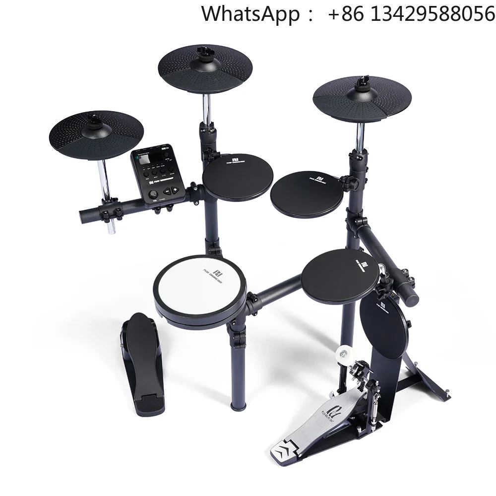 PDX150 High Quality Full Set Electronic Module Metal Drum Cymbal Practice Kit Silicone Double Tier for Stage Beginner Percussion