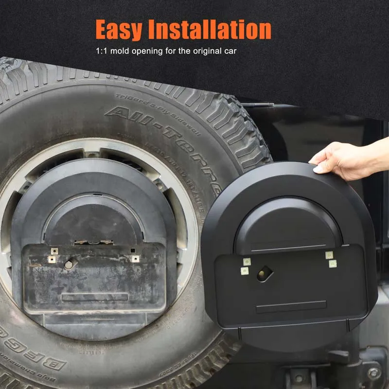 Für Hummer H2 2003-2009 ABS Carbon Faser Hinten Reifen Träger Kennzeichen Halterung Auto Zubehör OE: 25782333