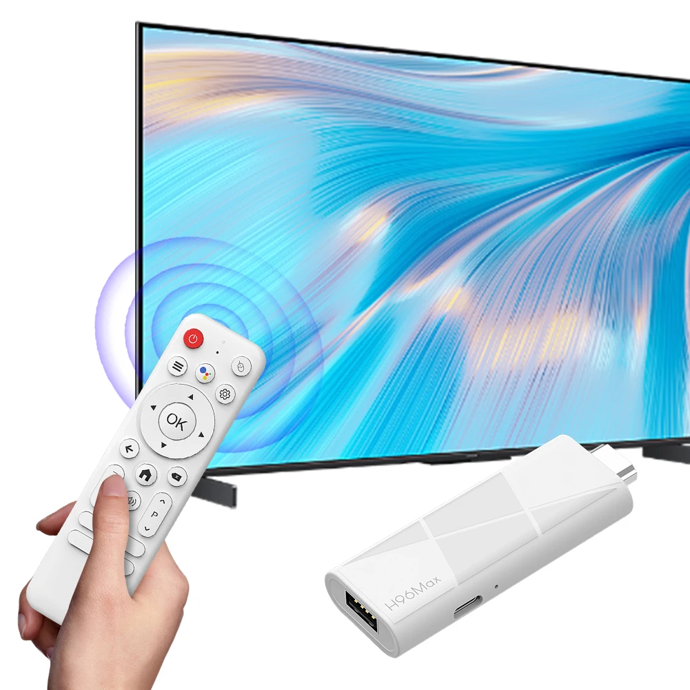 H96 MAX RK3518 Mini TV Stick Android 14 رباعي النواة صندوق التلفزيون الذكي 2GB 16GB 8GB Wifi6 BT5.4 4K @ 60fps HD مشغل الوسائط الصوتي Google