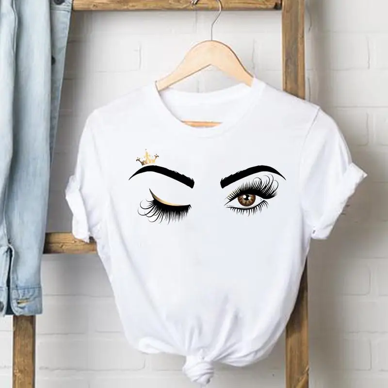 Tee Shirt Dame Brief Vingernagel Nail Brief 90S Kleding Vrouwelijke T Vrouwen Top Korte Mouwen Fashion T-shirt Zomer Grafische t-shirts