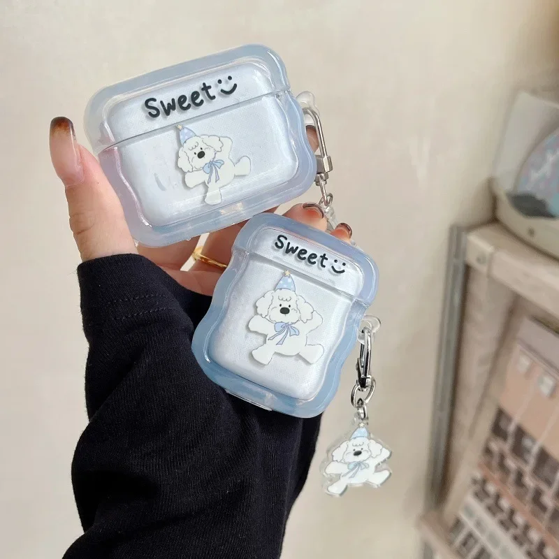 Чехол с подвеской в виде собаки для AirPods 4 Airpod 1 2 3 Pro Pro2, Bluetooth-наушники, зарядное устройство, защитный чехол для наушников
