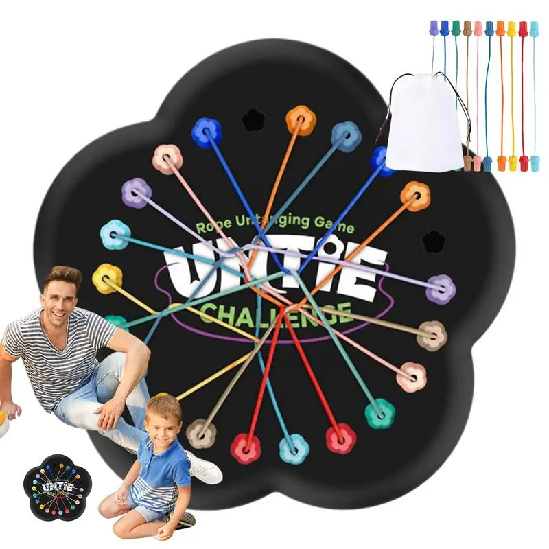 

Rope Untangling Game Colorful Twisted Tangler Rope Sorting Interactive Game String Solution Central Brain Teaser Interactive