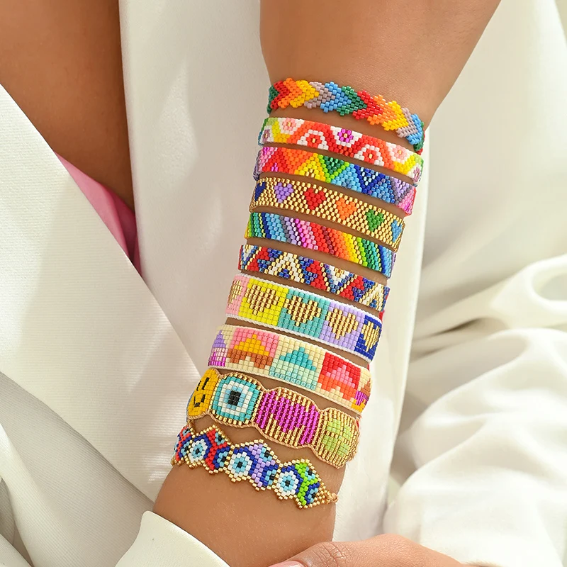 ZHONGVI New Colorful MIYUKI Beads Bracelets For Women on Hand Luxury Wholesale Bangle Party Gift Handwork Jewelry
