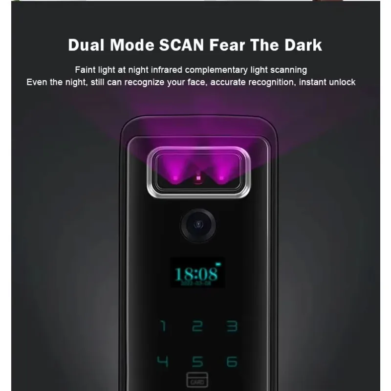 

WiFi Smart Lock with 3D Face Recognition, and Remote Control