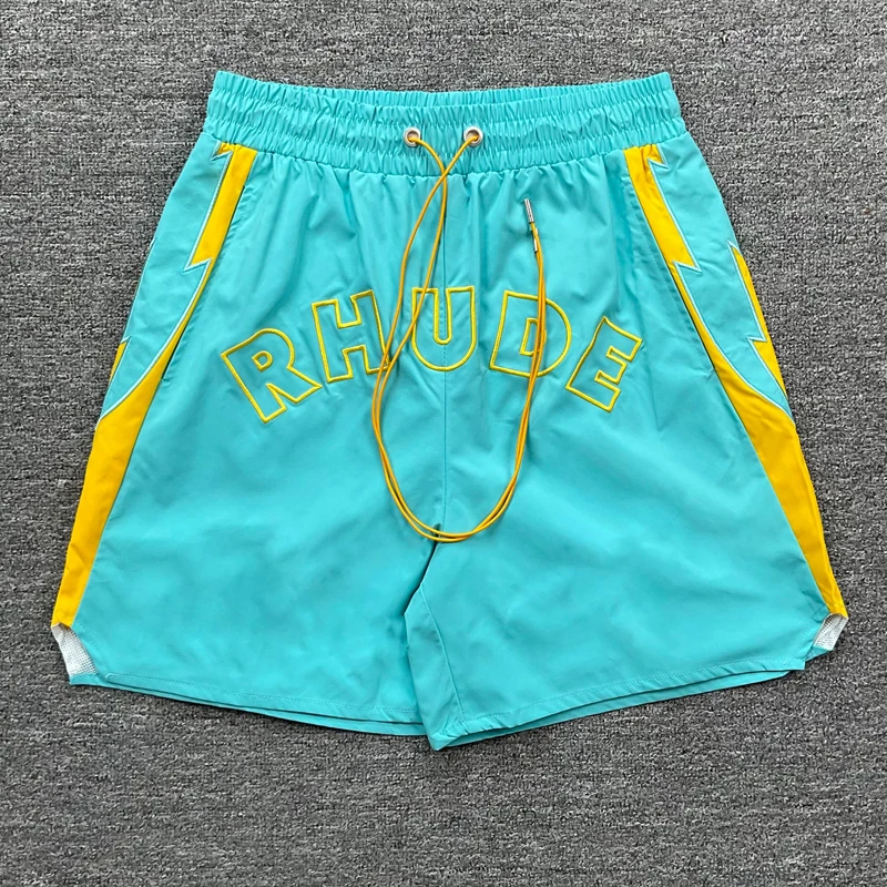 Hip-hop Street Men Women Rhude Casual Shorts High Quality Sports Shorts Breathable Loose Letter Pattern Shorts
