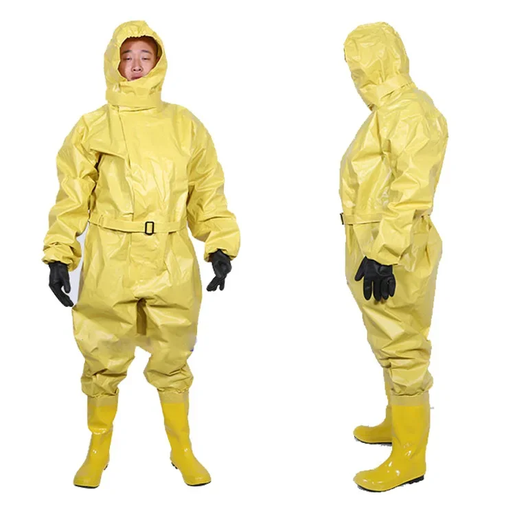 Lightweight Semi Sealed Integrated Chemical Protective Clothing Secondary Chemical Protective Clothing Acid And Alkali Resistant