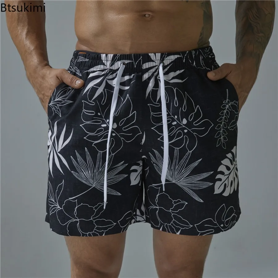 Summer New Style Men's Outdoor Beach Shorts Loose Casual Sports Training Pants Fashion Printing Quick-drying Surf Board Shorts