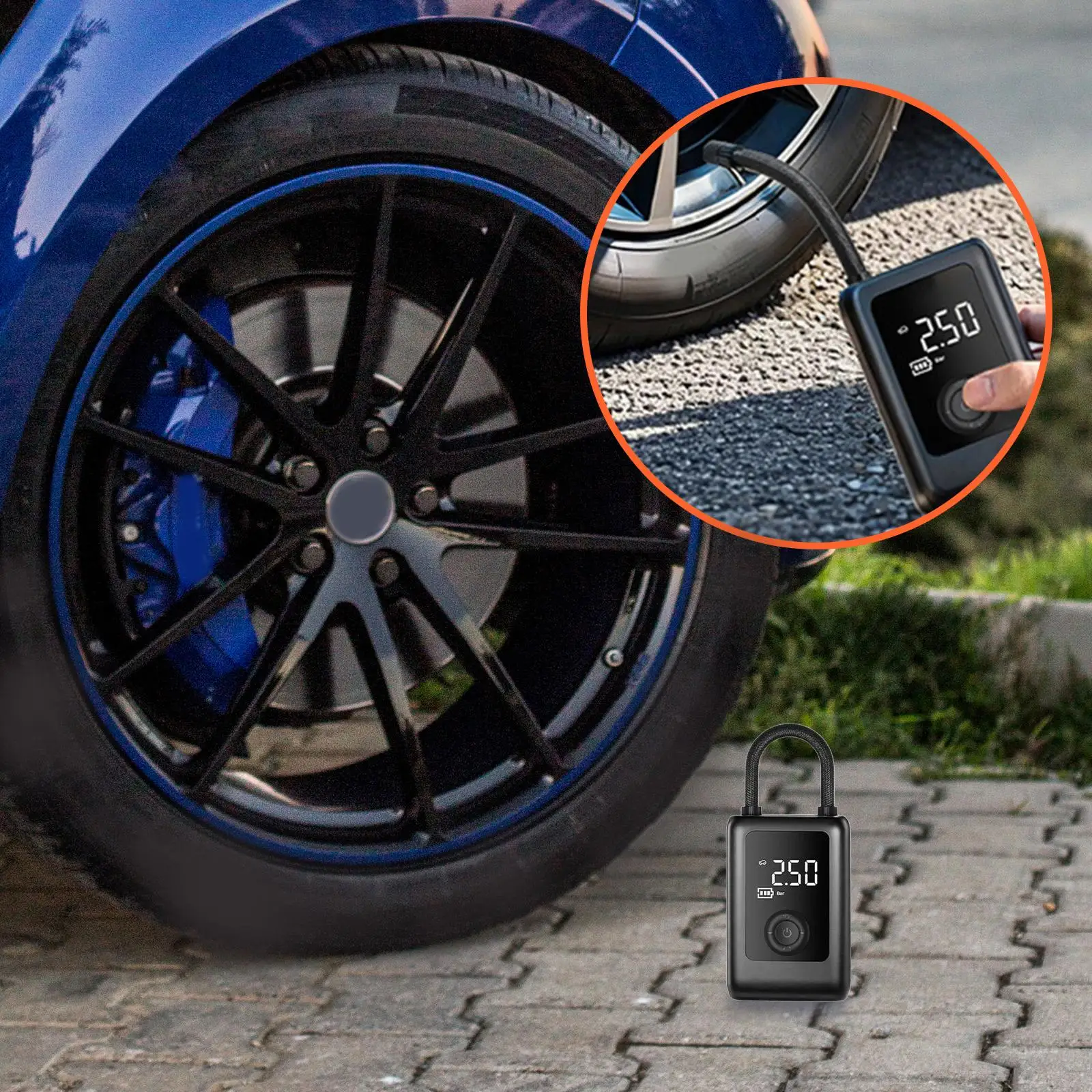 

Tire Inflator Multifunctional Bike Tire Pump for Motorcycle Car Scooter