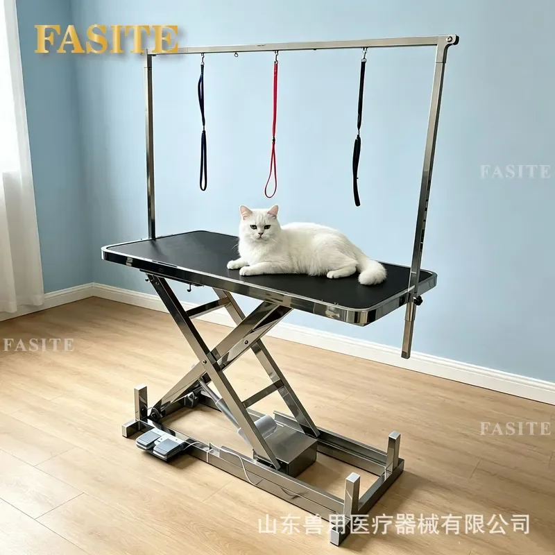 For Medium Large Dog Electric Lifting Beauty Table Stainless Steel Waterproof Pet Grooming Bathing Blowing Table Adjustable
