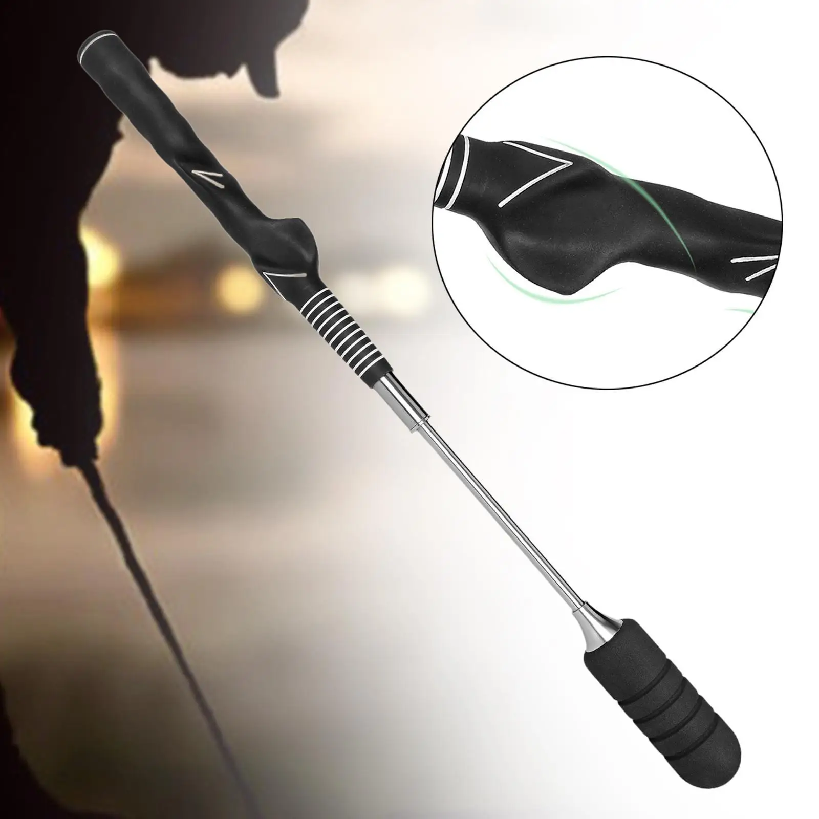 Golf Warm up Stick Telescopic Golf Swing TRAINER อุปกรณ์เสริมลื่น Golf Swing Training Aid สําหรับความยืดหยุ่น RHYTHM BALANCE
