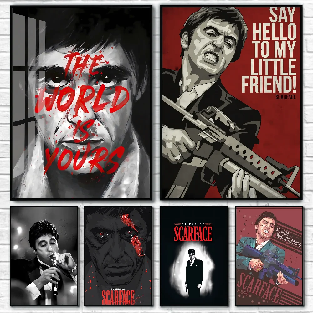 1 قطعة S-Scarface المشارك ورقة طباعة غرفة المعيشة المنزلي غرفة نوم مدخل بار مقهى الفن اللوحة الديكور