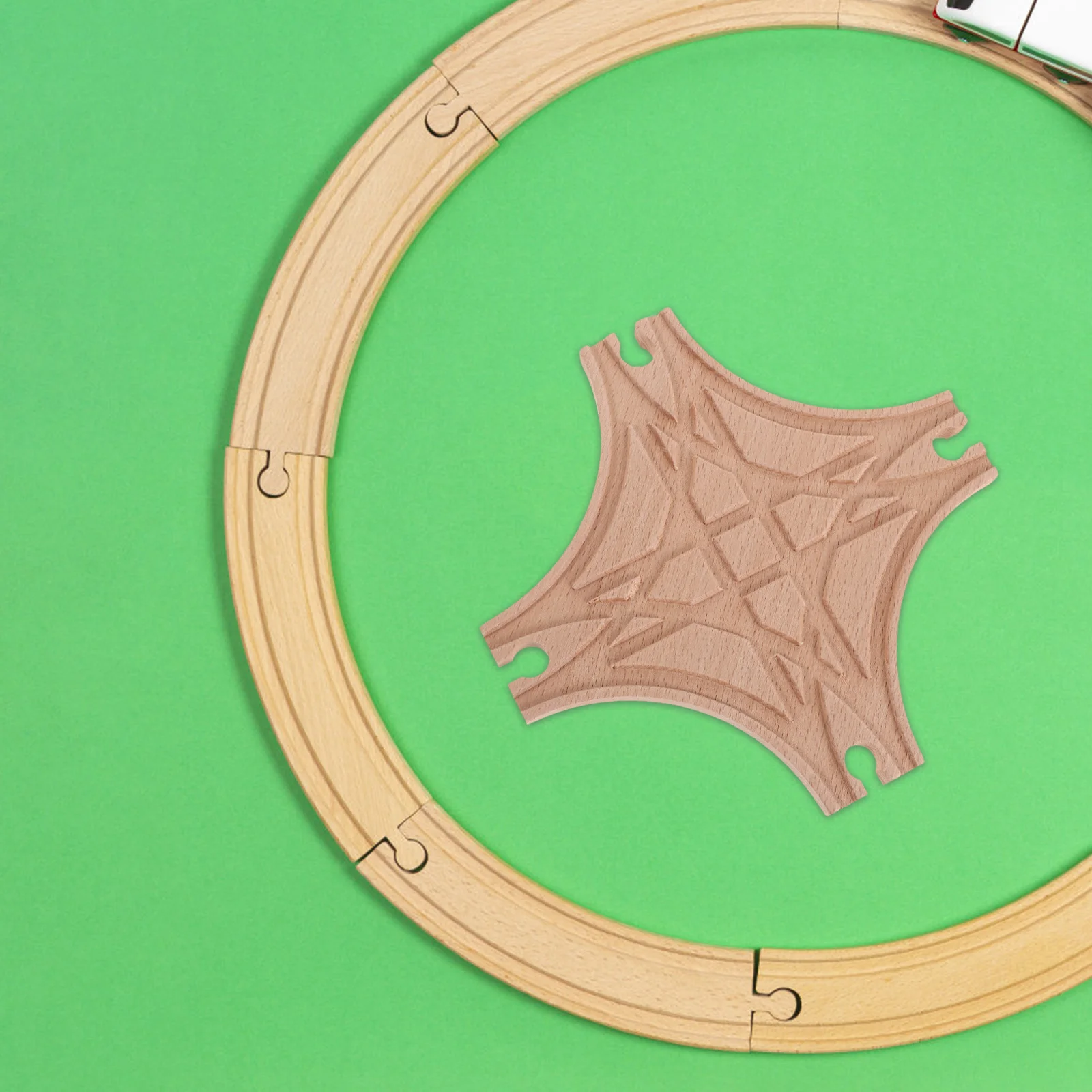 مسار توسيع القطار الخشبي، محول موصل مفتاح متعدد الاتجاهات للأطفال، أنشطة طاولة القطار، ألعاب توسيع مسار السكك الحديدية