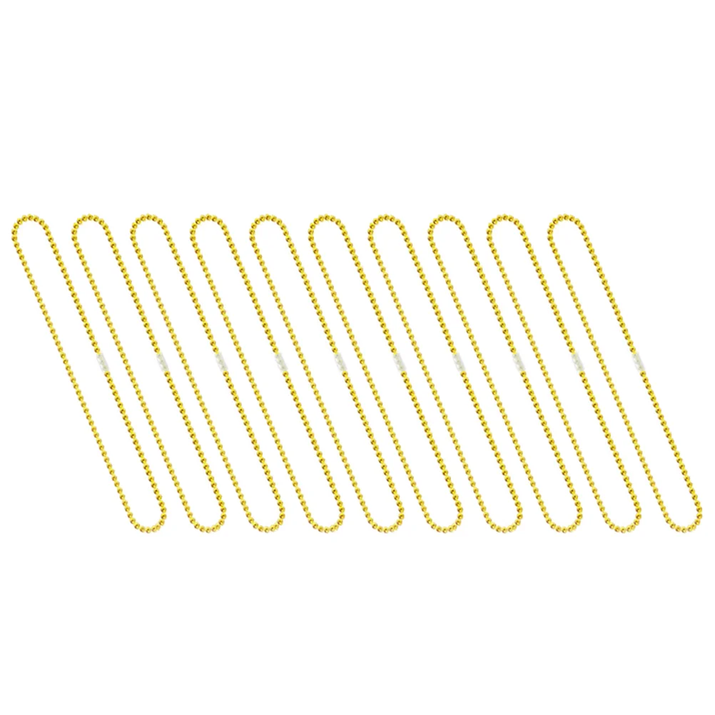 10 Pcs Bead Chain Necklace Carnival Pendant Round Beaded Beading Necklaces Decorative Party