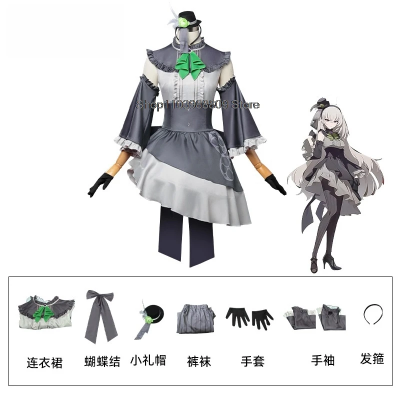 Gioco Archivio Blu ‌   Utazumi Sakurako Costume Cosplay Abito Lolita Abiti da donna Accessorio parrucca bianca Costumi di gioco di ruolo anime
