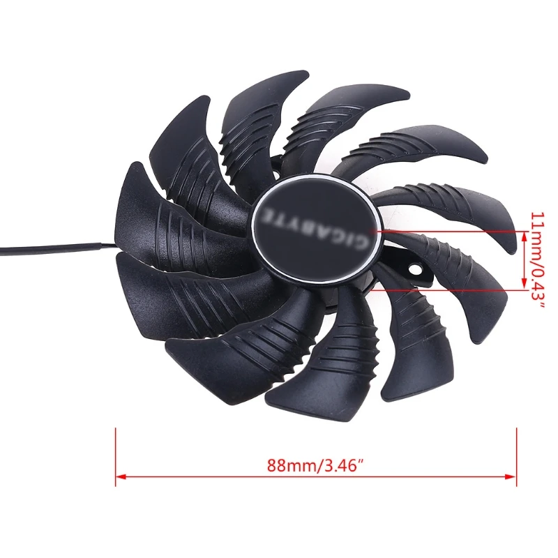 Ventilador de refrigeración para Gigabyte GeForce GTX 1660 1660Ti, Enfriador de tarjetas gráficas, 1/2 piezas, 88mm, PLD09210S12