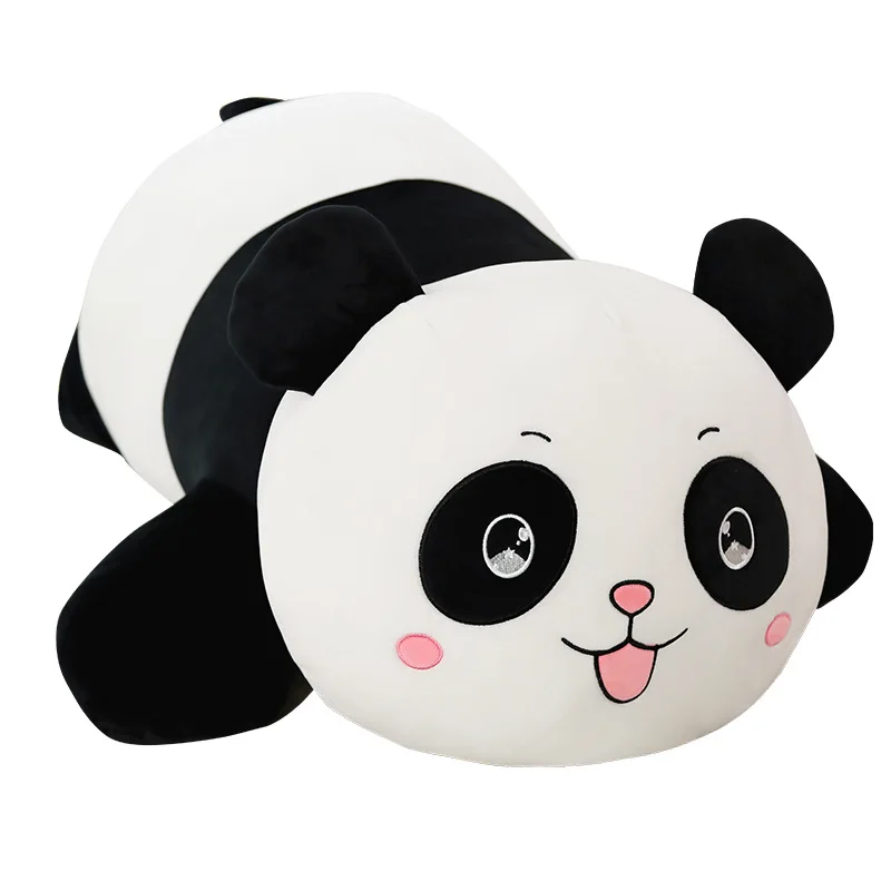 Nuevo lindo muñeco de Panda grande, almohada de animales de juguete de peluche, regalos de cumpleaños y Navidad para niños, juguete de dibujos animados, almohada de peluche de Panda gigante en la cama