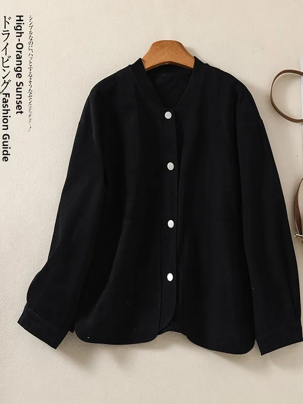 

Художественная хлопковая рабочая одежда со снежинками, женский топ с воротником-стойкой, дизайнерский топ с большими кетами, осень-зима, Новое поступление