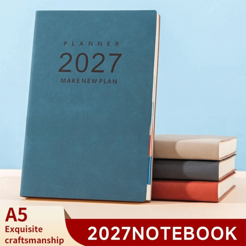 Portable A5 2027 Planner Book English Efficiency Manual A5 Agenda Schedule Book Notebook School Use
