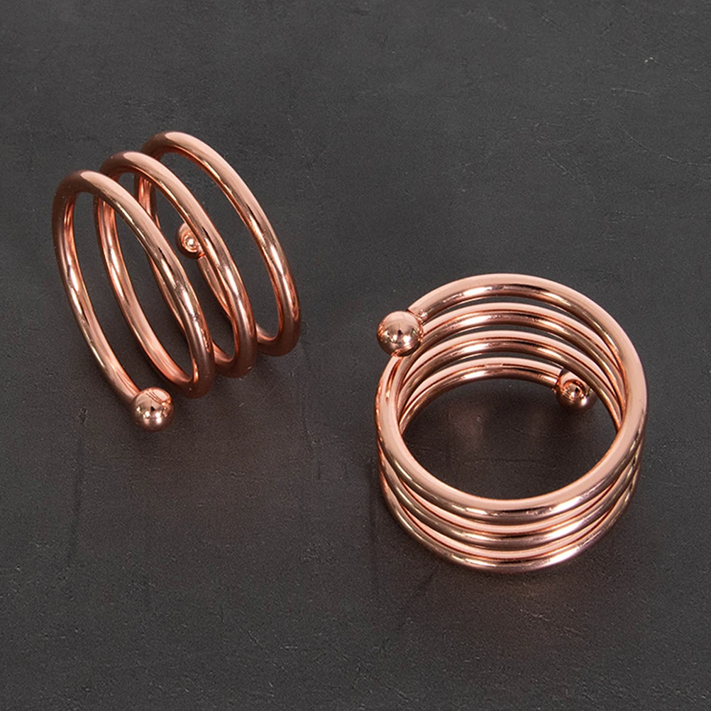 

6pcs Napkin Rings Buckles 2Each Gold Nickel Metal Tableware Accessories Home Party Decorations Festive Dinner Napkins
