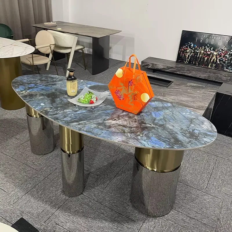 Event Living Room Dining Table Party Modern Unique Design Mobile Dining Table Kitchen Salon Luxury Mesa De Comedor Furniture