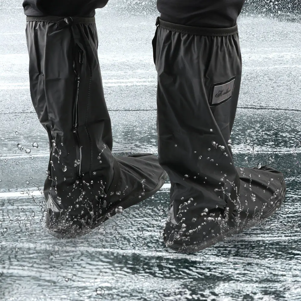 Motorcycle Scooter Bike Rain Shoes Cover Waterproof Reusable for Rainy Snowy Day Unisex Shoes Protectors Non-Slip Boot Covers