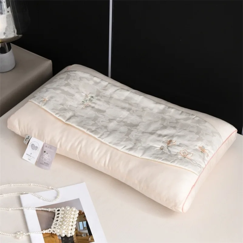 Tangyan Yuese Pattern Silk Shaped Pillow Soft and Comfortable Sleep Protection Cervical Spine Pillow for Home Use