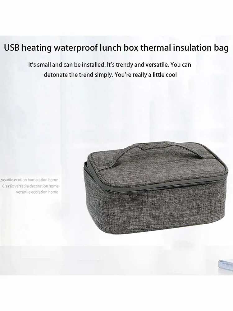 USB-verwarming Lunchbox Tas Elektrische lunchtas Oxford-doek Draagbare voedselverwarmer Waterdicht Grote capaciteit voor picknick