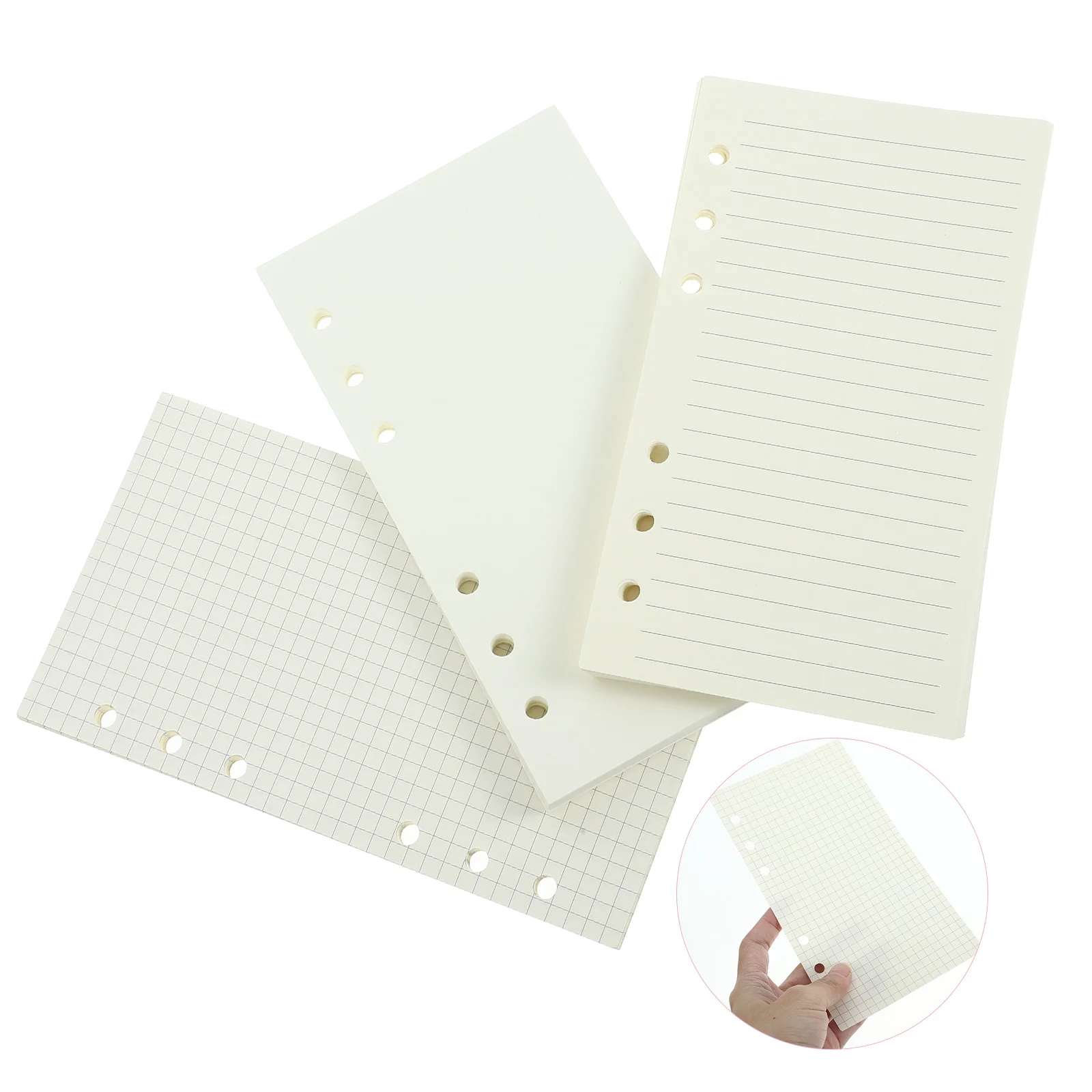 3 Books Notebook Refill Replacement Loose Leaf Paper Refill Smooth Writing Planner Binder Inserts Notepad Replacement Refills