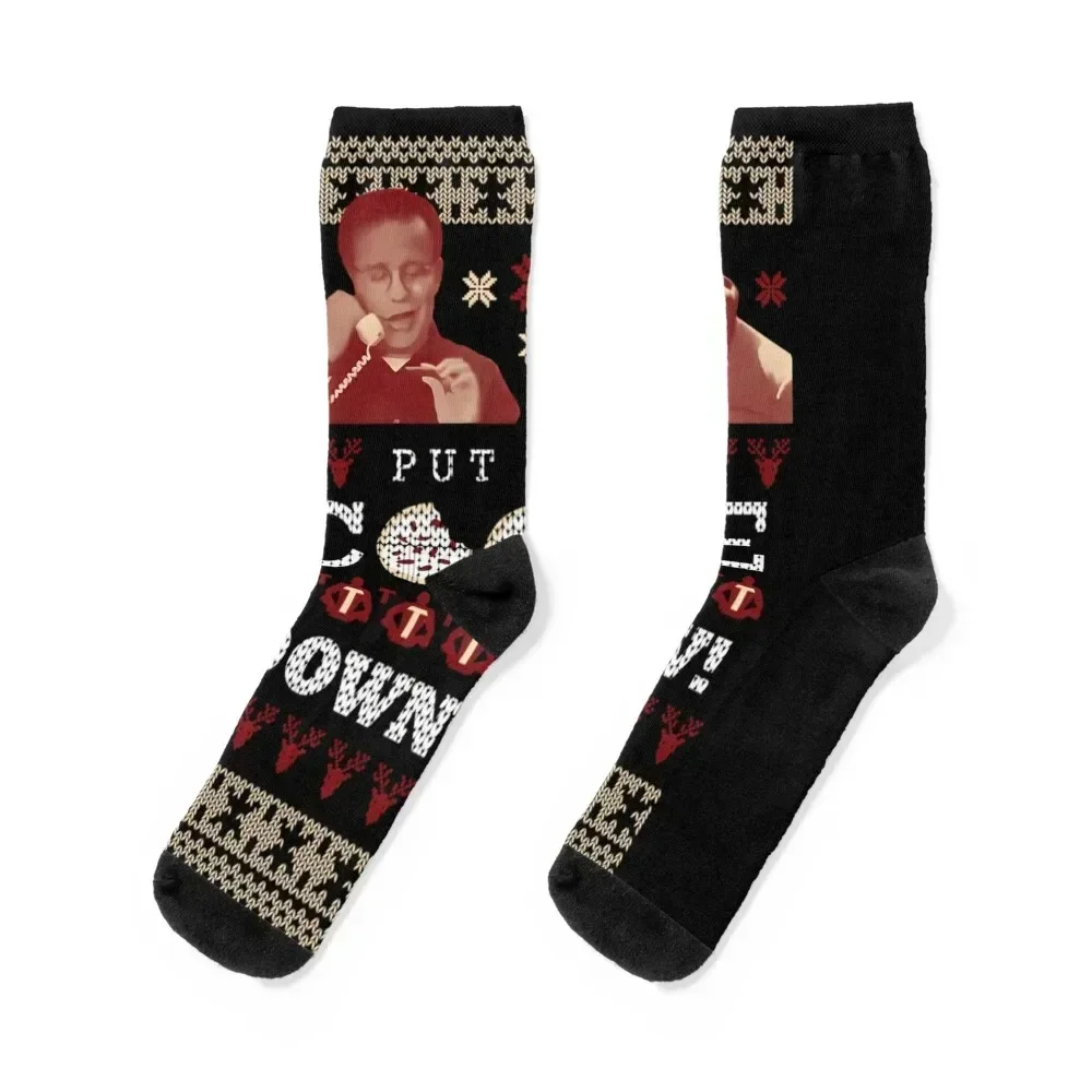 

Put That Cookie Down Socks Non-slip japanese fashion christmas stocking Thermal man winter Woman Socks Men's