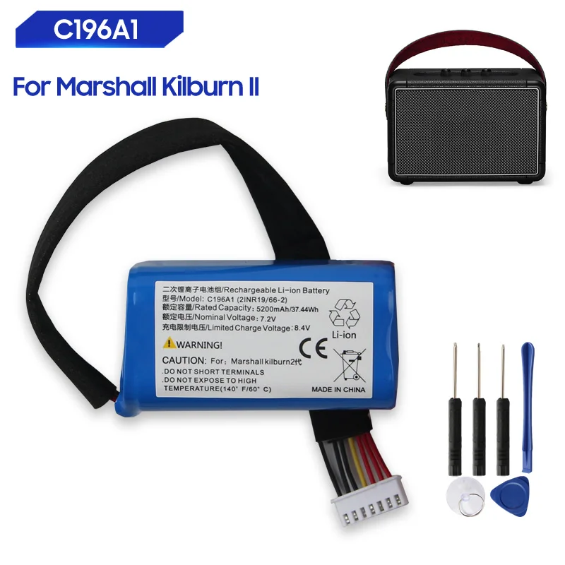 

Сменный аккумулятор C196A1 для Marshall Kilburn II 2 Gen Bluetooth уличный Bluetooth-динамик 5200 мАч