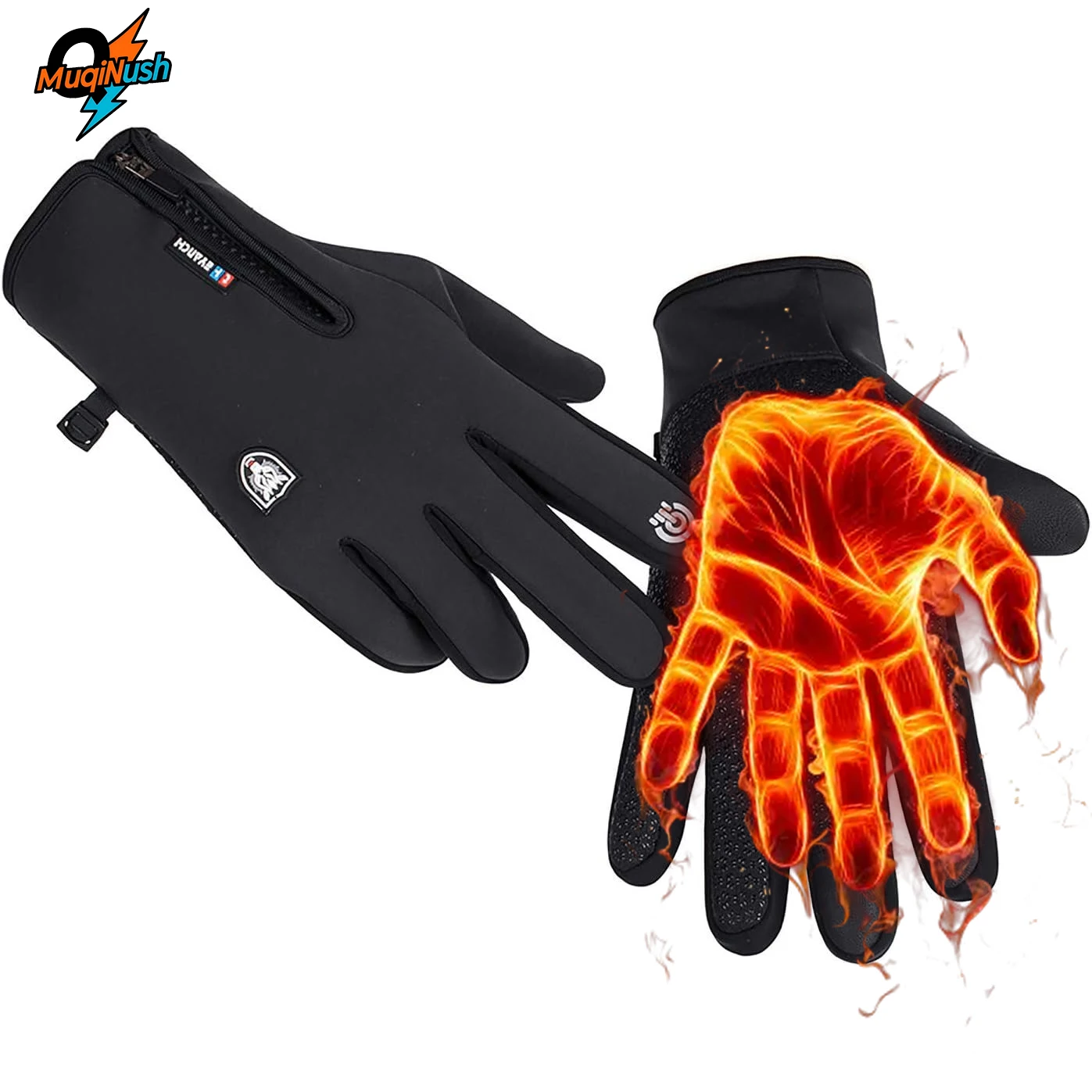 MuqiNush Winter Gloves for Men Women Thermal Windproof Water Resistant Keep Warm Touch Screen for Cycling Running Driving