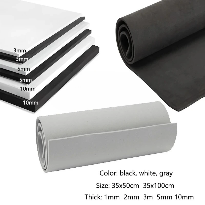 Feuilles de mousse EVA noires et blanches, feuilles EVA pour loisirs créatifs, faciles à découper, feuilles perforées, matériau Patelay fait main 2027