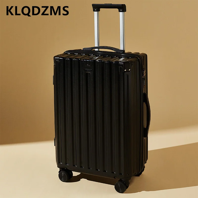 KLQDZMS 20"22"24"26" Inch New Men and Women Multi-functional Trolley Suitcase Boarding Code Box Sturdy and Durable Luggage