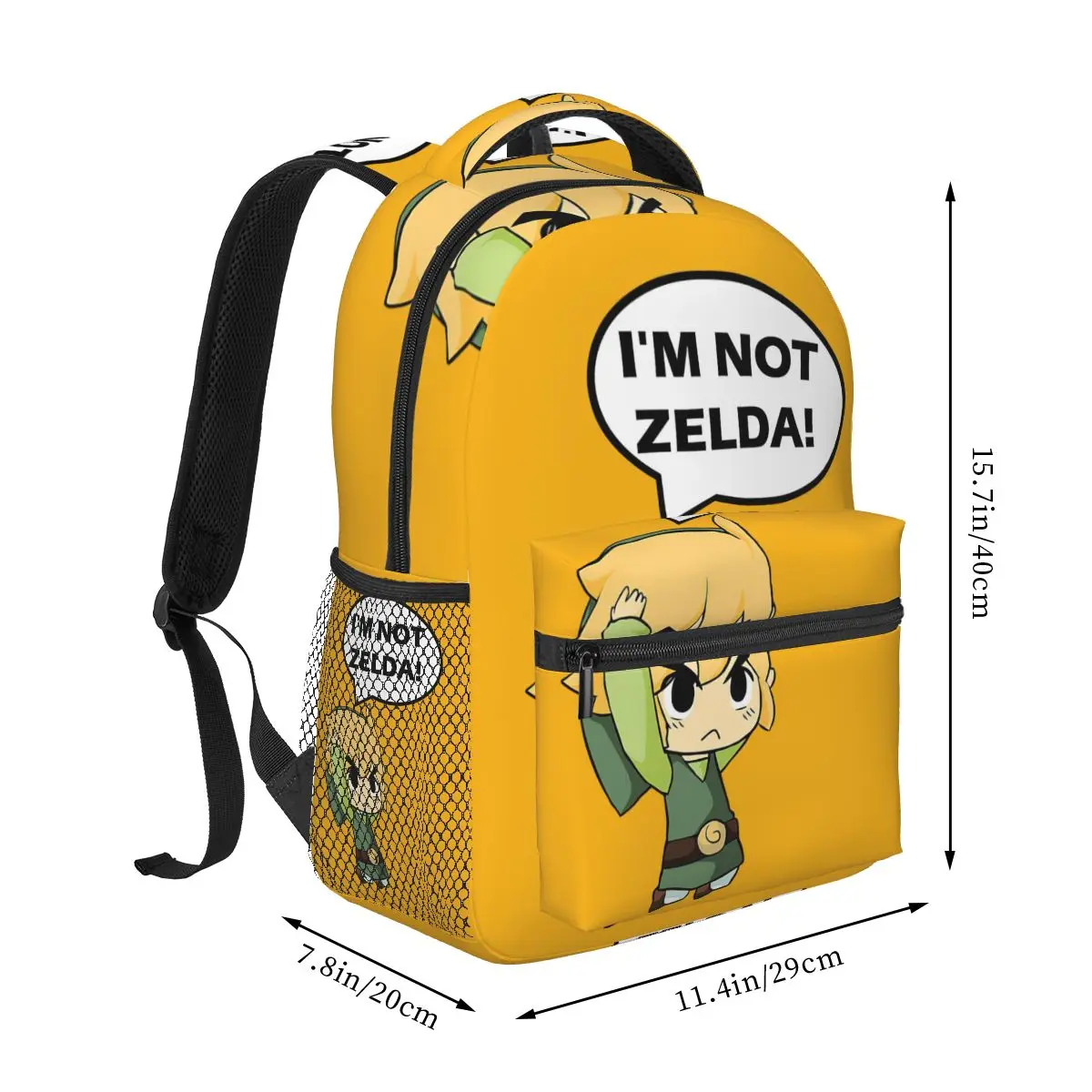 Imagem -02 - Não Sou Zelda Mochila para Menino e Menina Mochila Mochila Escolar eu