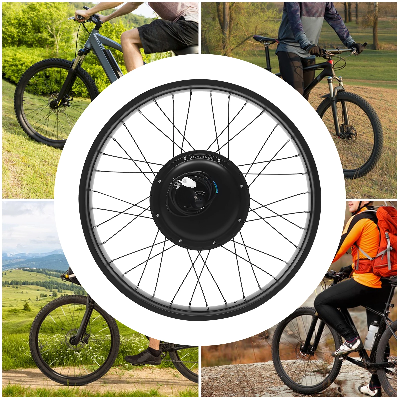 26 بوصة 1000 واط العجلات الأمامية دراجة كهربائية محور المحرك تيار مستمر 48 فولت فرش السيارات عدة ، شاشة الكريستال السائل دراجة كهربائية تحويل عدة